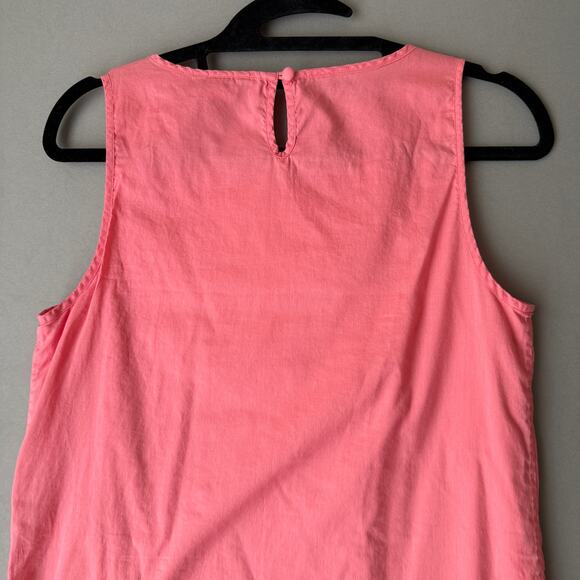 J. Crew sz XS pink 100% cotton shift mod sleeveless mini dress - Picture 6 of 7